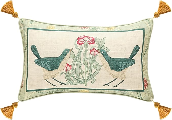 patdrea Designer Rectangle Throw Pillow Covers, Farmhouse Linen by Welcometopatdrea