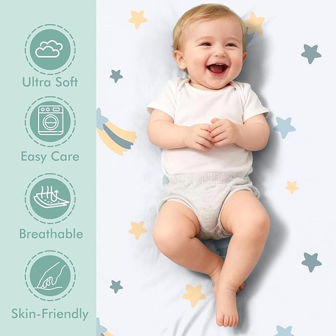 3 Pack Stretchy Bassinet Sheets - Image 2