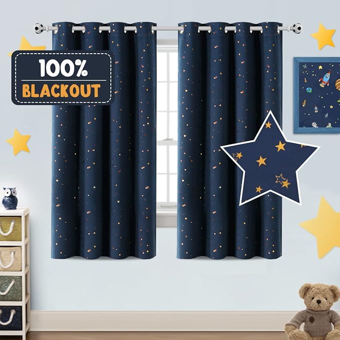 PrinceDeco Blackout Kids Curtains by PrinceDeco