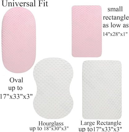 Dot Bassinet Sheet Set 2 Pack Stretch Fitted Cradle Sheets, Ultra Soft Thick - Image 4