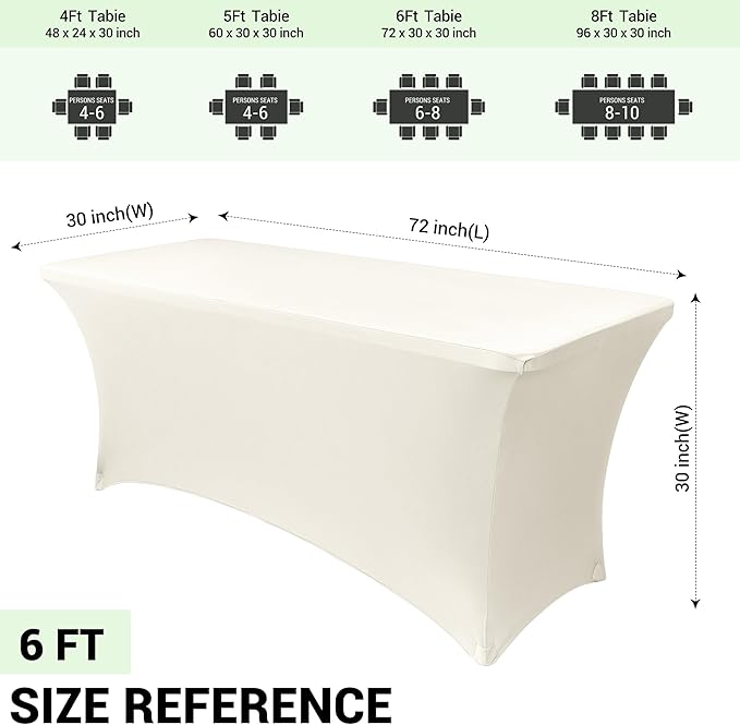 Obstal 6ft Stretch Spandex Table Cover - Image 4