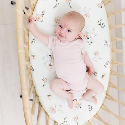 GRSSDER Ultra Soft Bassinet Sheets 2 Pack, Stretchy Breathable Knit Bassinet - Image 3