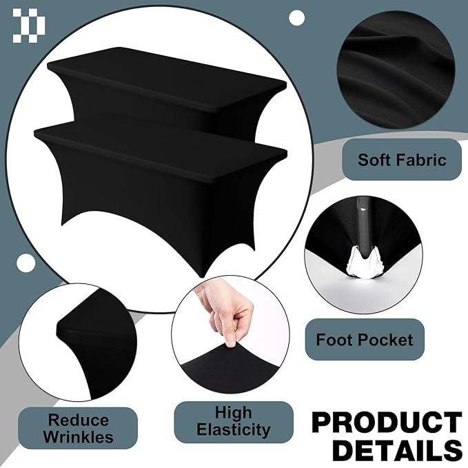 Trlyc 2 Pack 8FT Spandex Table Cloth - Image 3