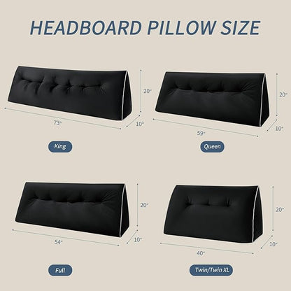 Headboard Wedge Pillows Full, Ergonomic Bed Triangular Headboard Pillow - Image 2