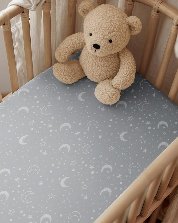 Pack and Play Sheets Fitted, Mini Crib Sheets 2-Pack - Image 7