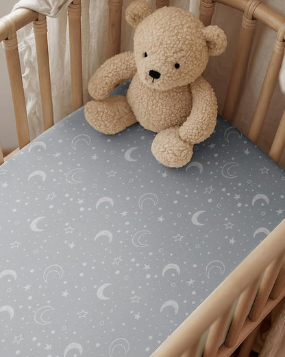 Pack and Play Sheets Fitted, Mini Crib Sheets 2-Pack - Image 7
