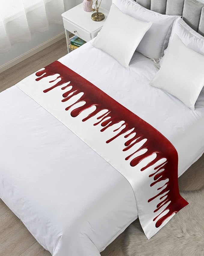 Halloween Blood Pattern Bed Runners by ZFUNCING