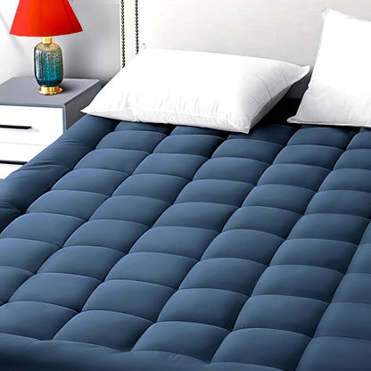 EASELAND King Size Mattress Pad Pillow Top Mattress Cover Quilted Fitted by EASELAND