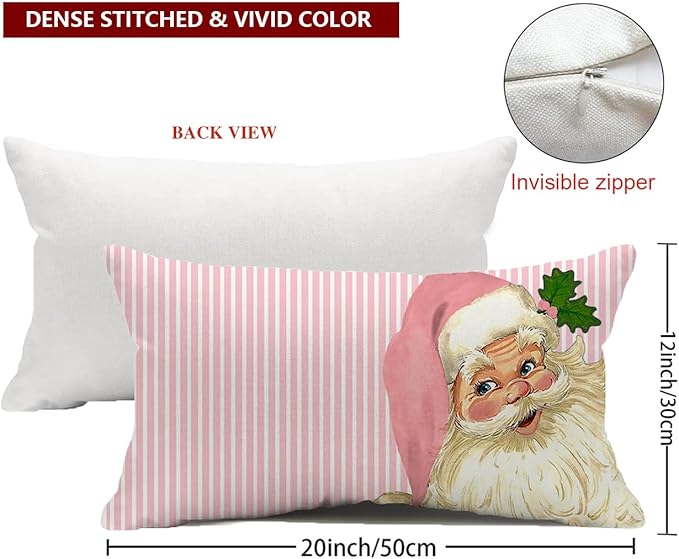 Nostalgic Santa Pillow Cover - Image 3