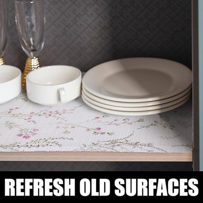 Floral Drawer and Shelf Liner for Cabinets 16IN x 10FT, Non-Adhesive and Strong - Image 2