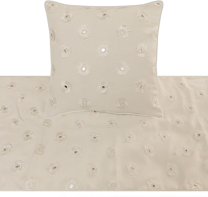 The HomeCentric King Queen Twin White Decorative CA King 86"x18" Bed Runner - Image 2