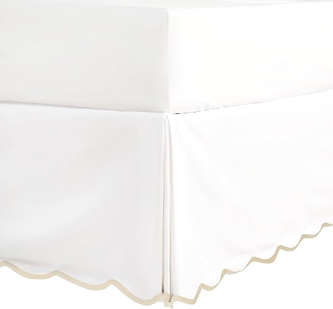 HIG Off-White Chic Full Bed Skirt by HIG