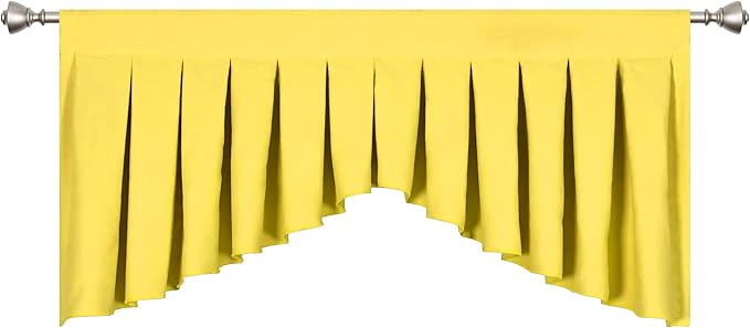 Valances for Living Room Brilliant Yellow Blackout Rod Pocket Valances for - Image 3
