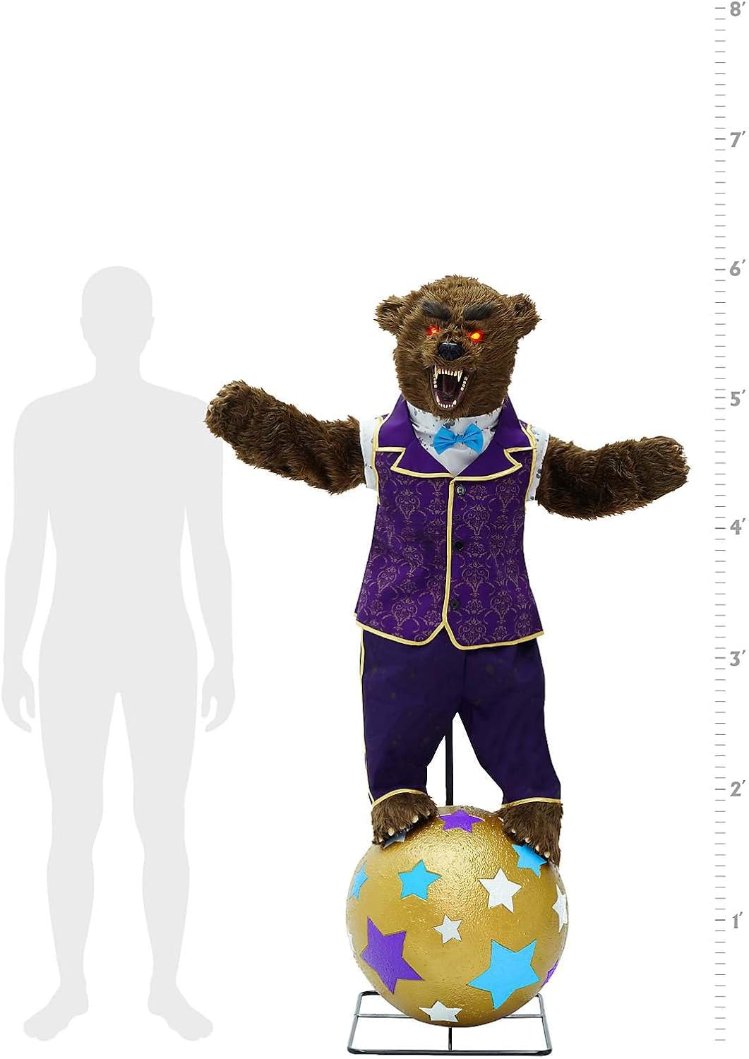 Spirit Halloween, 5 Ft 10 In Barnaby the Bear Animatronic, Halloween Prop