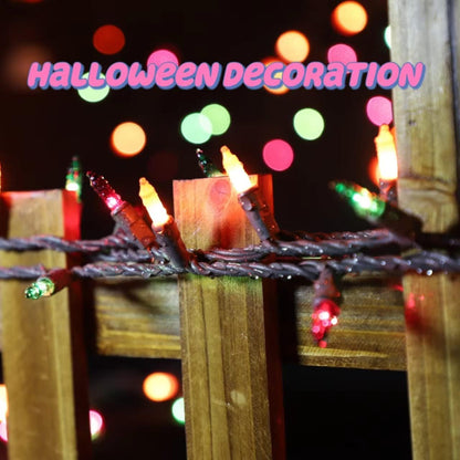 LAMPHOME Halloween String Lights - Orange Purple Green Mini Lights, 150count 31.9ft Halloween Lighting Decor for Outdoor&Indoor Use, Fairy Garden, Yard, Home, Party, Holiday Decoration
