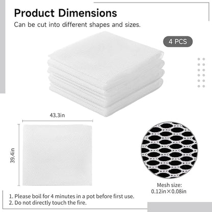 4 Pcs Rice Net, Sushi Rice Cooking Net, 43.3"×39.4" Fine Mesh Rice Cooker - Image 3