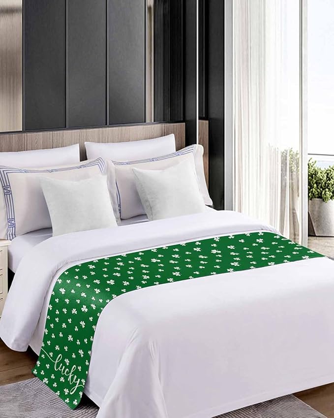 St Patrick's Day Lucky Leaves Bed Runners - Image 5