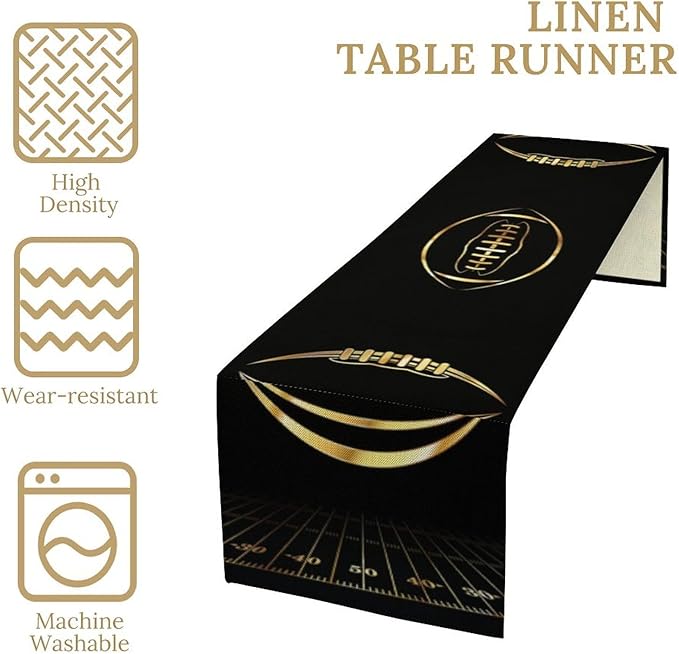 American Football Table Runner Sport Game Days Seasonal Table Runner Soccer - Image 4