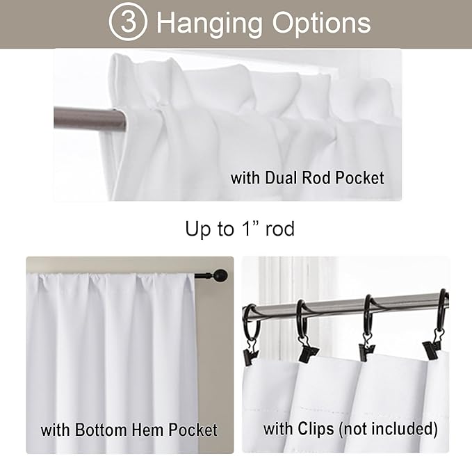 Gwine Short Curtains 30 Inch Length, Light Filtering Small Kitchen Window - Image 5
