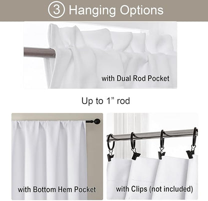 Gwine Short Curtains 30 Inch Length, Light Filtering Small Kitchen Window - Image 5