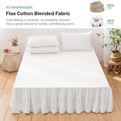BISELINA French Linen Bed Skirt - Image 5