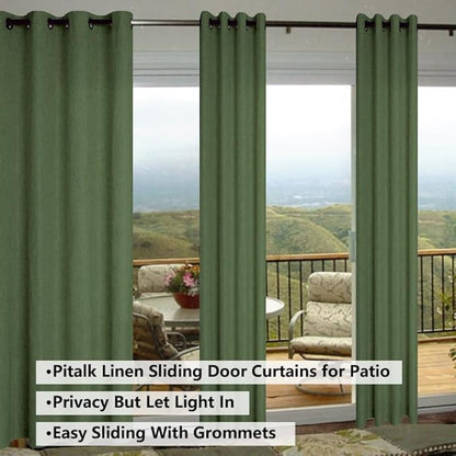 Pitalk Olive Green Curtains 63 Inch Length - Image 2
