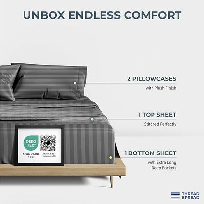 THREAD SPREAD Egyptian Cotton Sheets King Size - Image 3