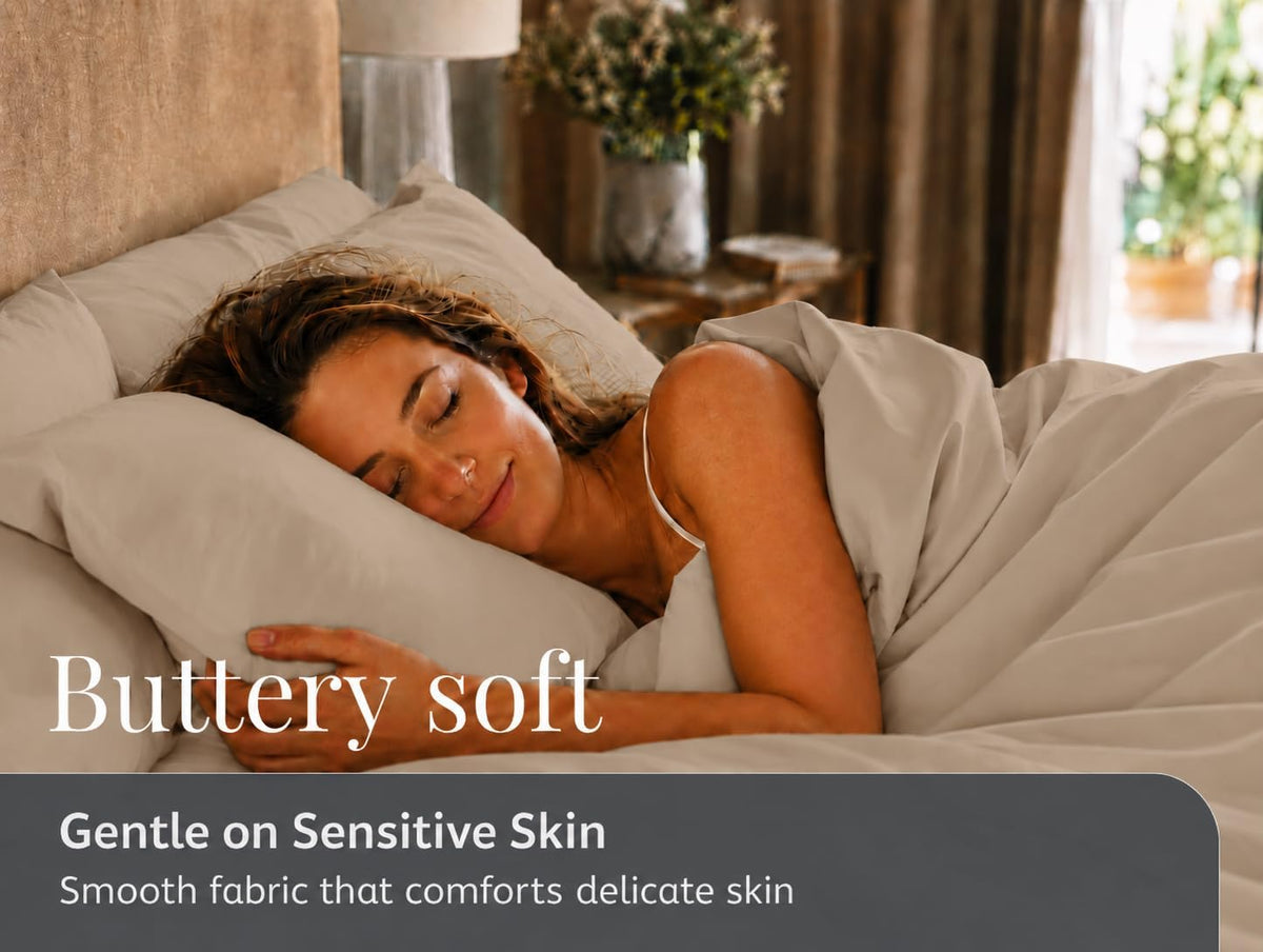 100% egyptian cotton split king sheets sets for, close-up detail