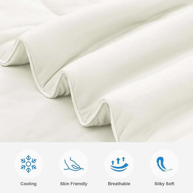 EASELAND Cooling Comforter Twin, Cold Touch Fabric Absorbs Body Heat, - Image 2