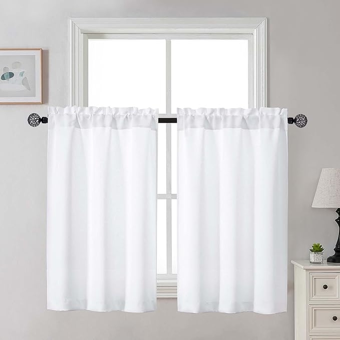 Gwine Short Curtains for Bedroom 45 Inches Long, Short Half Window Kitchen by Gwine