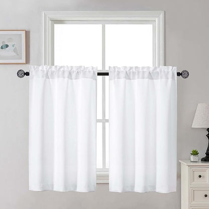 Gwine Short Curtains for Bedroom 45 Inches Long, Short Half Window Kitchen by Gwine