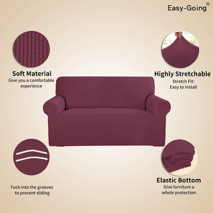 easy-going stretch oversized sofa couch slipcover washable ash, close-up detail