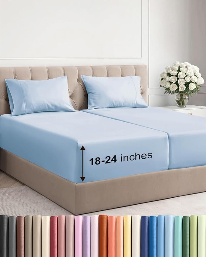 Extra Deep Pocket Split King Sheets by CGKUnlimited