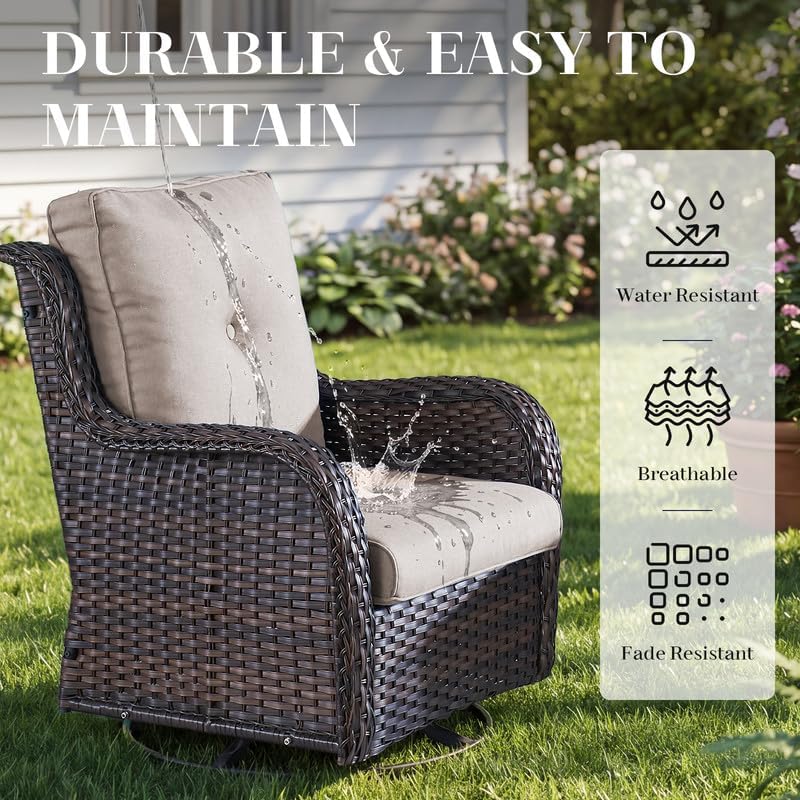 Luxury 22*24*4in Outdoor Patio Cushion, 1 Piece Beige Outdoor Cushion
