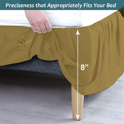 Shreem Linen Ruffled Bed Skirt - Image 4