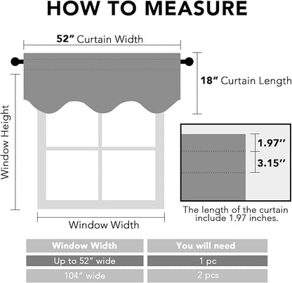 H.VERSAILTEX 4 Panels Blackout Red Christmas Curtain Valances - Image 3