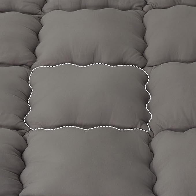 Marine Moon Mattress Topper King Cooling Bed Topper, Extra Thick Soft Mattress - Image 8