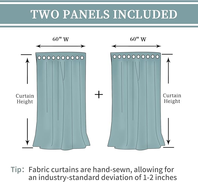 BGment Natural Linen Look Semi Sheer Curtains - Image 7