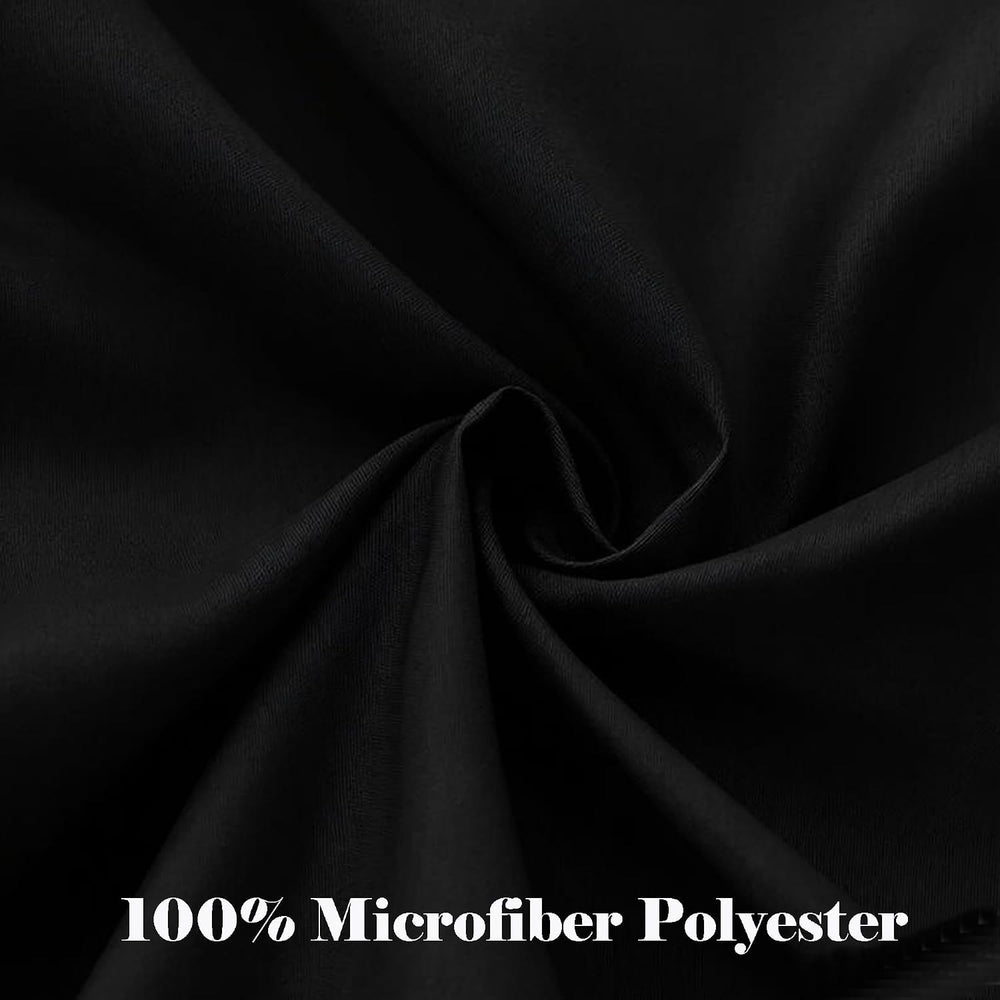 ANGIYUIN Black Queen Size Comforter Set 5Pcs Ruffle Bed in A Bag