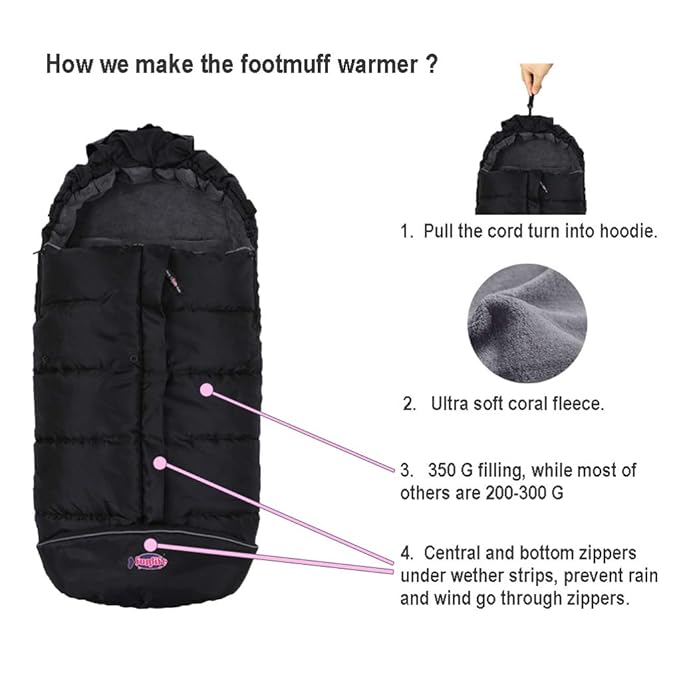 Anti-Kick Stroller Blanket, Toddler Stroller Universal Footmuff Cosy Toes Buggy - Image 3