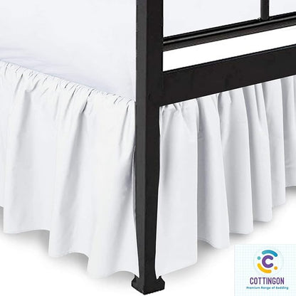 Ruffled Bed Skirt with Split Corners-Dust Ruffle - Image 2