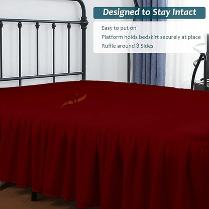 Shreem Linen Ruffled Bed Skirt - Image 7