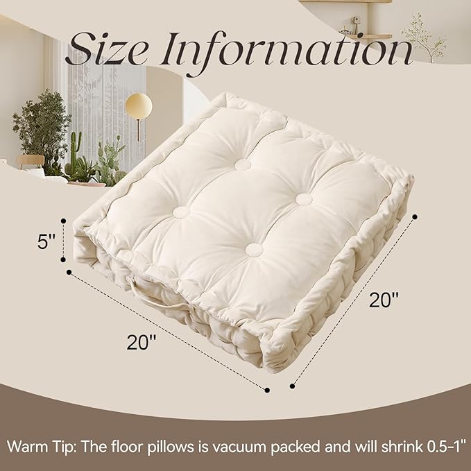 Square Floor Pillows, Large Floor Cushion - Image 8