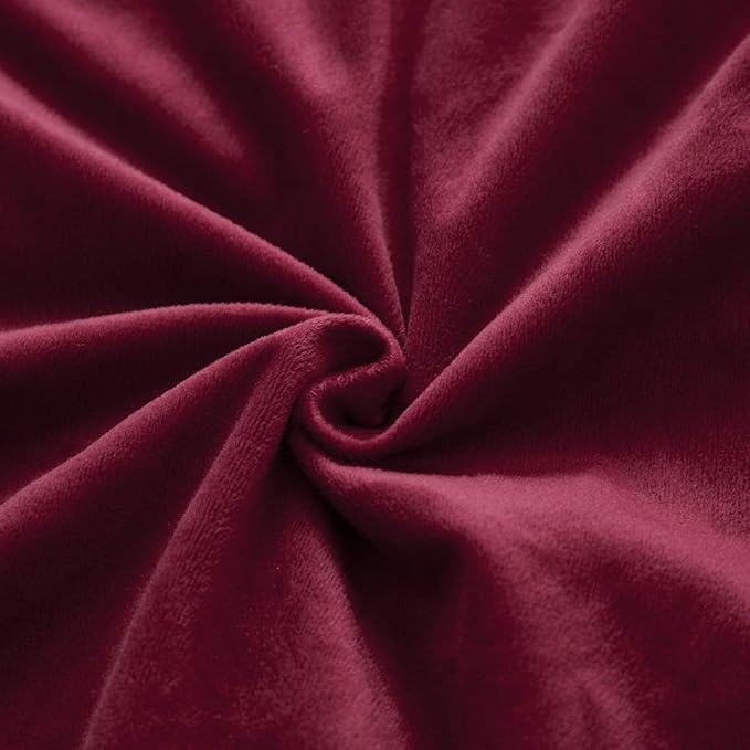 Uhamho Set of 2 Faux Fur Throw Pillow Covers Soft Velvet Decorative Pillowcases - Image 6