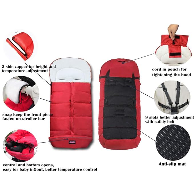 Anti-Kick Winter Warm Stroller Blanket, Cozy Baby Sleeping Bag Cocoon Adaptable - Image 3