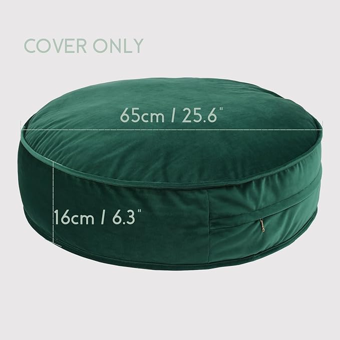 Round Floor Pillow Cover Velvet Throw Seating Pouf Yoga Meditation Cushion - Image 3