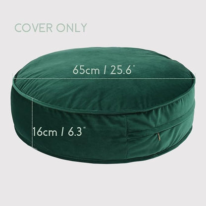 Round Floor Pillow Cover Velvet Throw Seating Pouf Yoga Meditation Cushion - Image 3