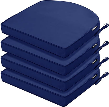 Outdoor Chair Cushions Set of 4 Waterproof Patio Chair Cushions by COMCAVER