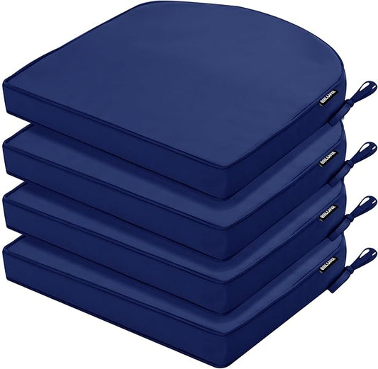 Outdoor Chair Cushions Set of 4 Waterproof Patio Chair Cushions by COMCAVER