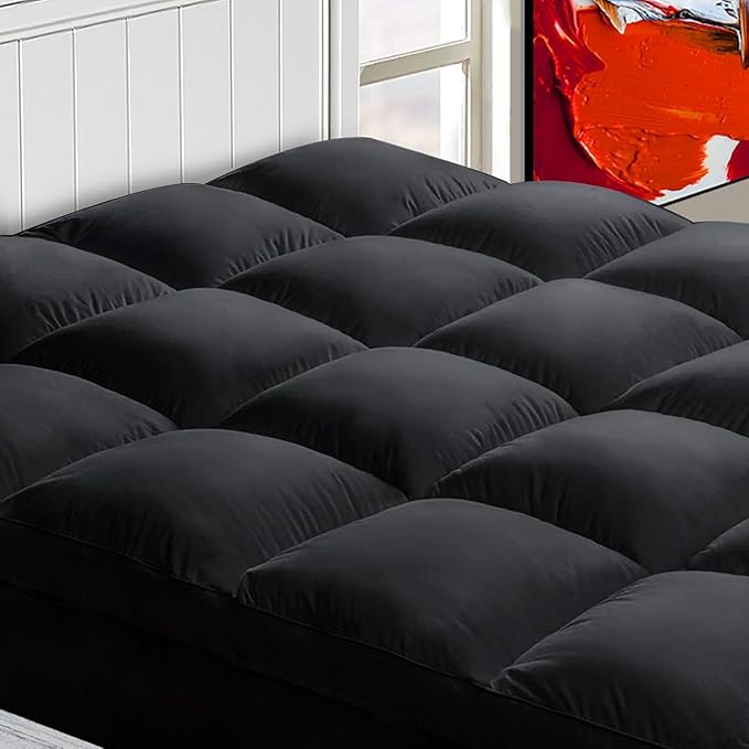 Mattress Topper King for Back Pain, Extra Thick Mattress Pad Cover, Plush by CHOPINMOON